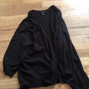 Worthington black open front sweater
